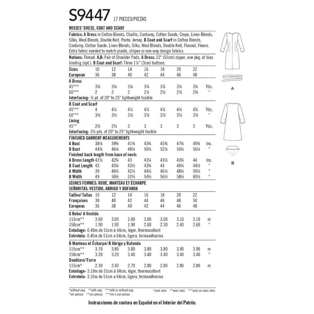 Simplicity sewing pattern